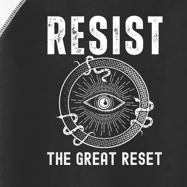 Resist The Great Reset MAGA Conservative Toddler Fine Jersey T-Shirt