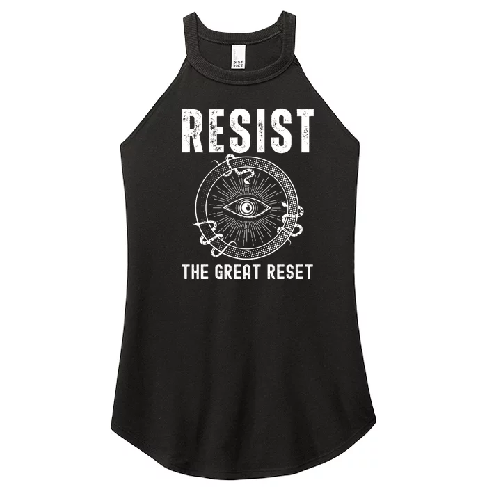 Resist The Great Reset MAGA Conservative Women’s Perfect Tri Rocker Tank