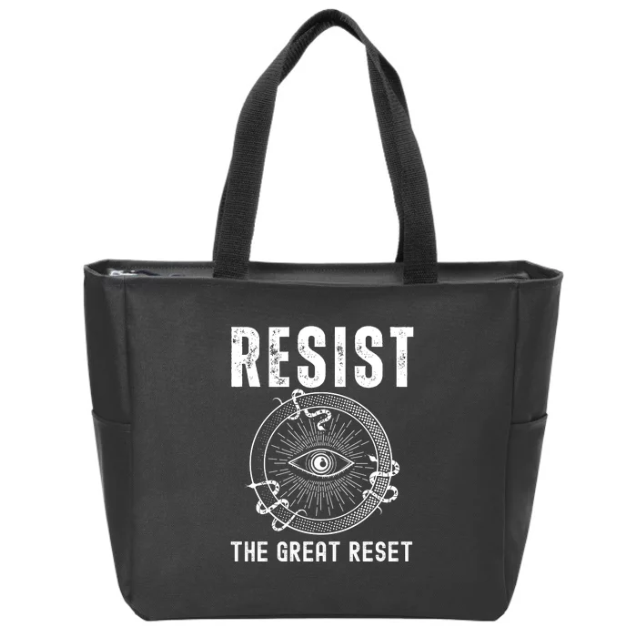 Resist The Great Reset MAGA Conservative Zip Tote Bag