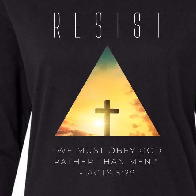 Resist The Great Reset Christian Conservative NWO Womens Cotton Relaxed Long Sleeve T-Shirt