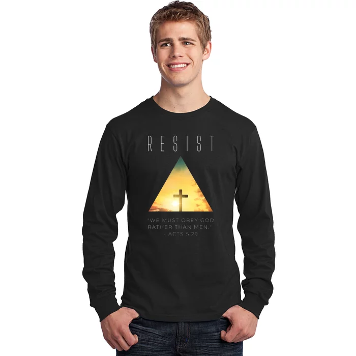 Resist The Great Reset Christian Conservative NWO Long Sleeve Shirt