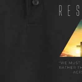 Resist The Great Reset Christian Conservative NWO Dry Zone Grid Performance Polo