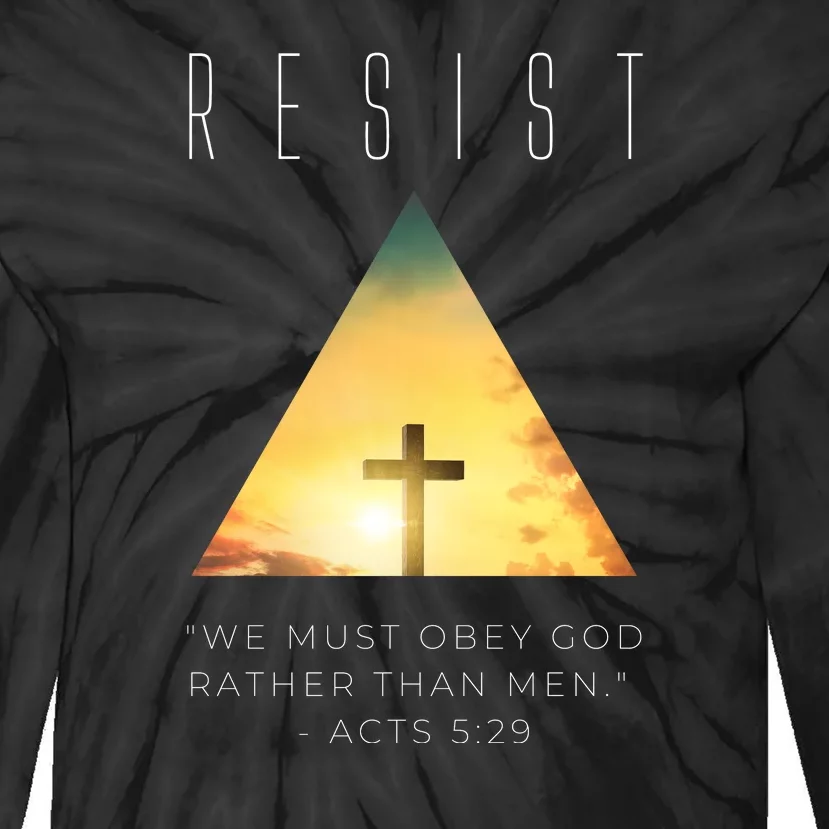 Resist The Great Reset Christian Conservative NWO Tie-Dye Long Sleeve Shirt