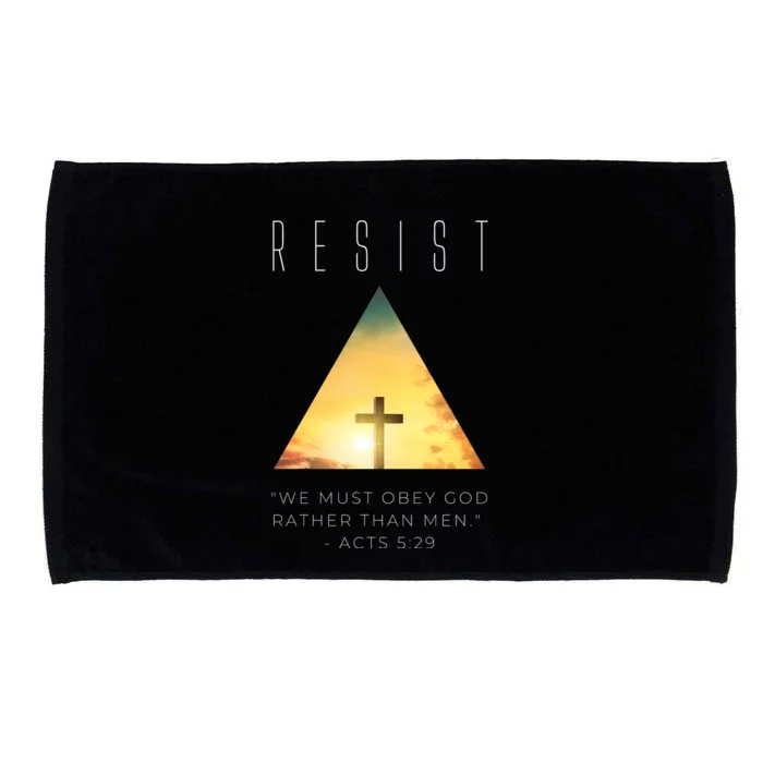 Resist The Great Reset Christian Conservative NWO Microfiber Hand Towel