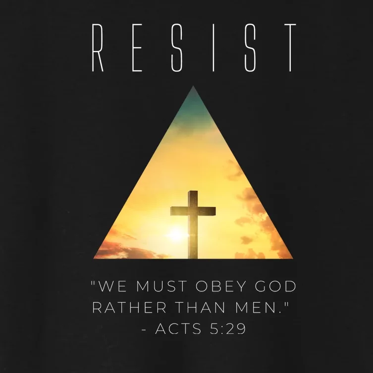 Resist The Great Reset Christian Conservative NWO Women's Crop Top Tee