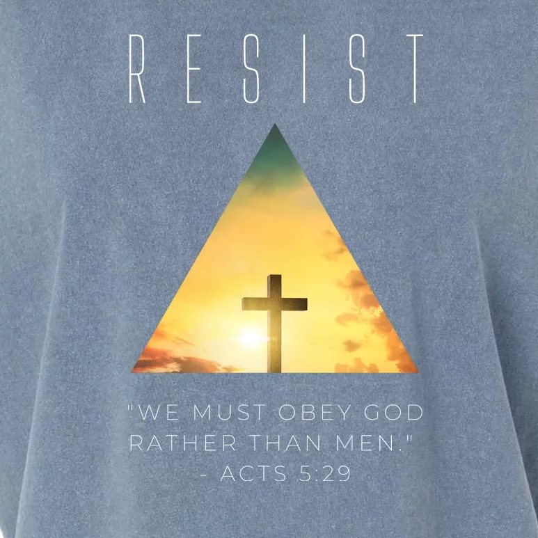 Resist The Great Reset Christian Conservative NWO Garment-Dyed Women's Muscle Tee