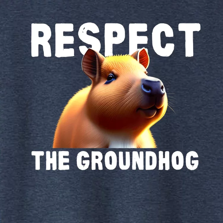 Respect The Groundhog GroundHog Day Women's Crop Top Tee