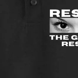 Resist The Great Reset MAGA Conservative Dry Zone Grid Performance Polo