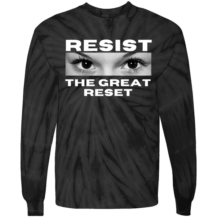 Resist The Great Reset MAGA Conservative Tie-Dye Long Sleeve Shirt