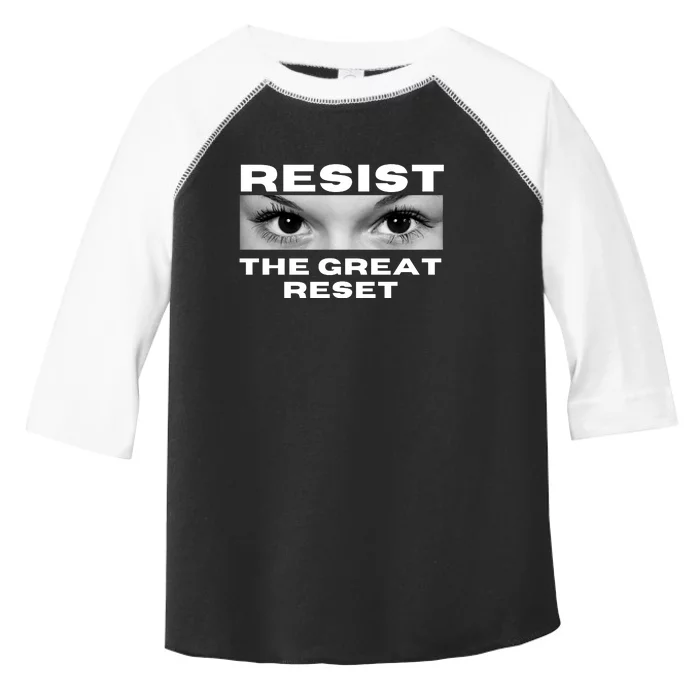 Resist The Great Reset MAGA Conservative Toddler Fine Jersey T-Shirt