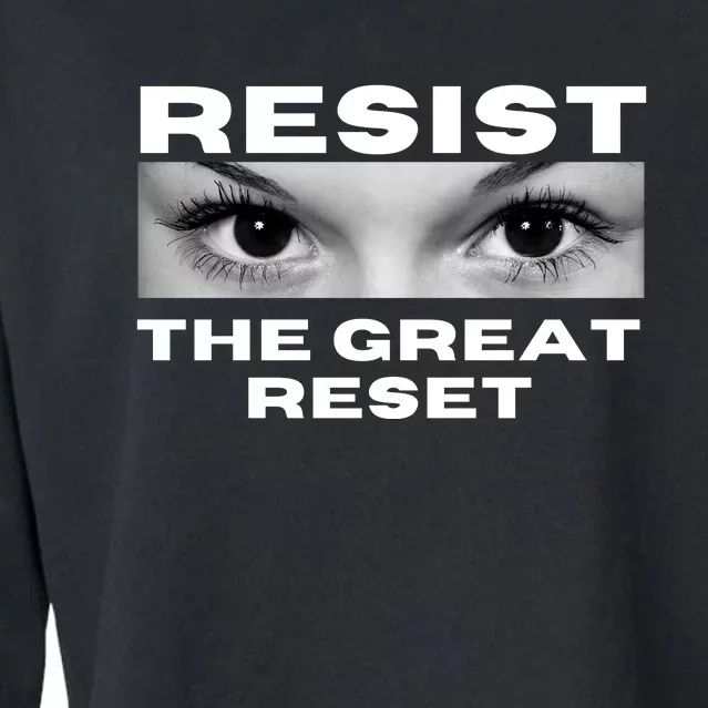 Resist The Great Reset MAGA Conservative Cropped Pullover Crew