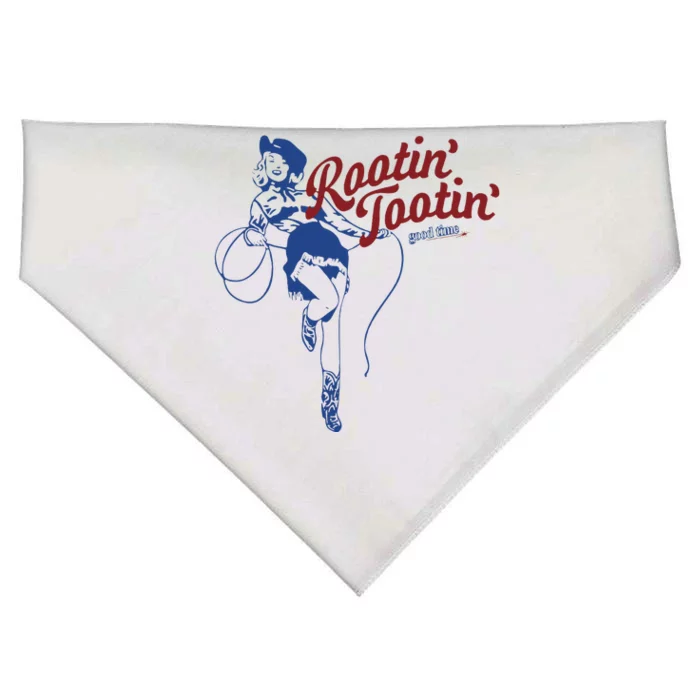 Rootin Tootin Good Time Funny Cowgirl Saying USA-Made Doggie Bandana