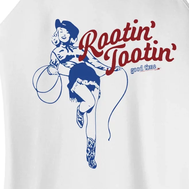 Rootin Tootin Good Time Funny Cowgirl Saying Women’s Perfect Tri Rocker Tank