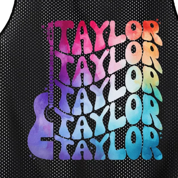 Retro Taylor Groovy 70S 80S Mesh Reversible Basketball Jersey Tank