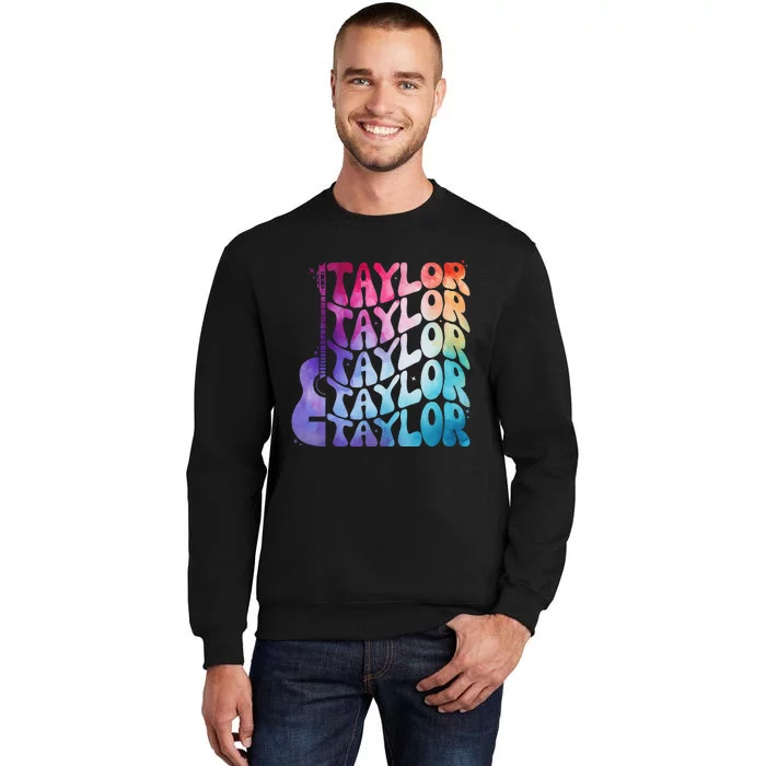 Retro Taylor Groovy 70S 80S Tall Sweatshirt