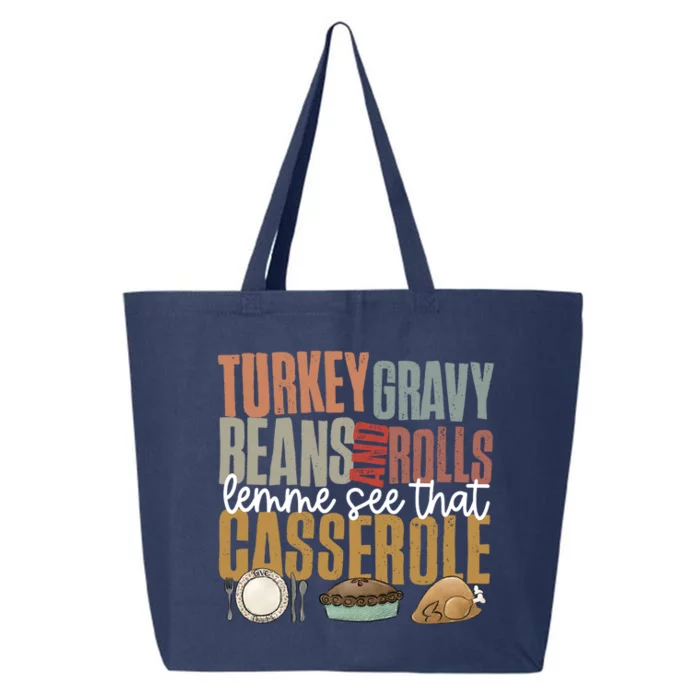 Retro Turkey Gravy Beans And Rolls Let Me See That Casserole Gift 25L Jumbo Tote