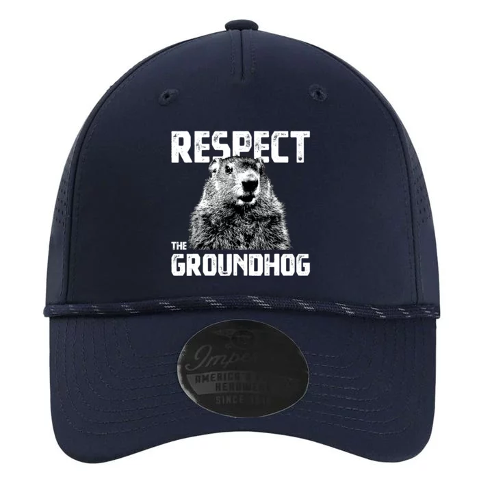 Respect The Groundhog Funny Woodchuck Performance The Dyno Cap