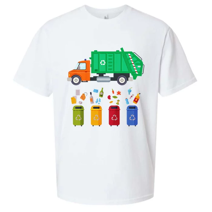 Recycling Trash Garbage Day Sueded Cloud Jersey T-Shirt