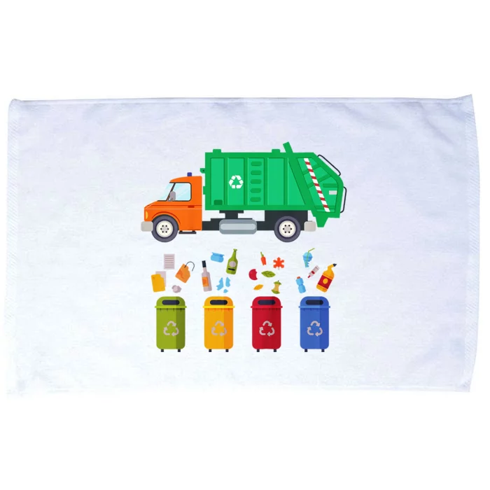 Recycling Trash Garbage Day Microfiber Hand Towel