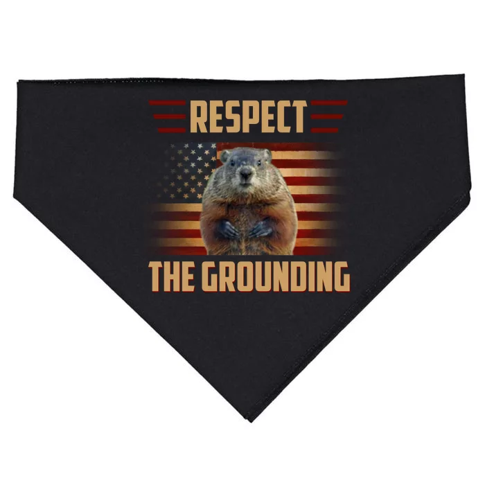 Respect The Grounding, Groundhog Day USA-Made Doggie Bandana