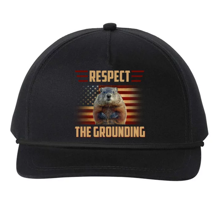 Respect The Grounding, Groundhog Day Snapback Five-Panel Rope Hat