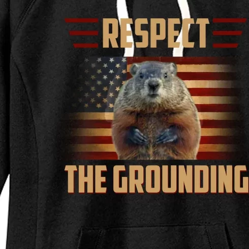 Respect The Grounding, Groundhog Day Women's Fleece Hoodie