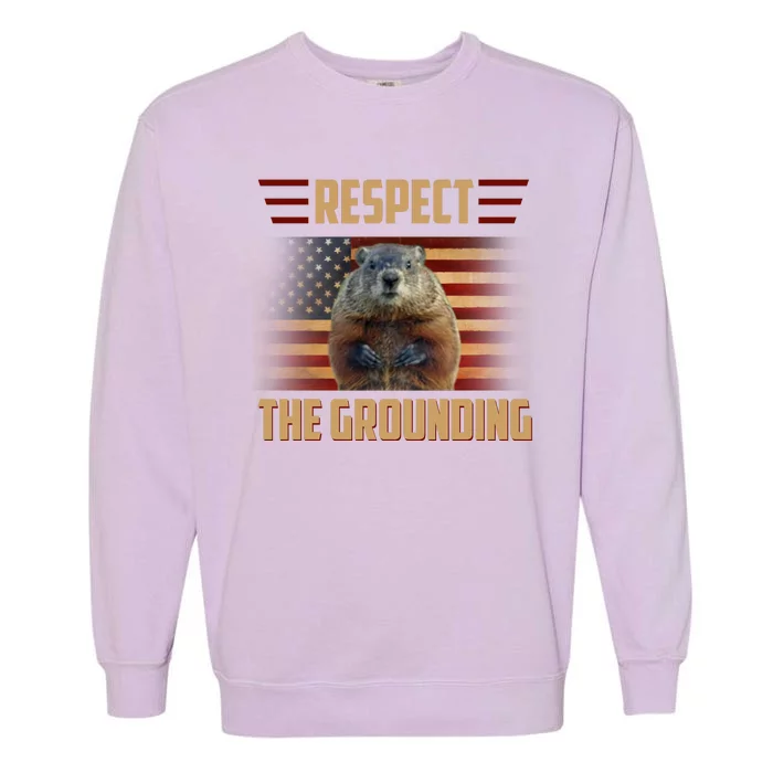 Respect The Grounding, Groundhog Day Garment-Dyed Sweatshirt