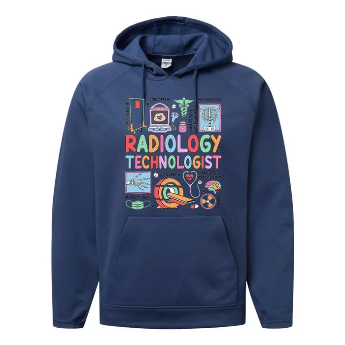 Rad Tech Gift Radiology Technologist Performance Fleece Hoodie