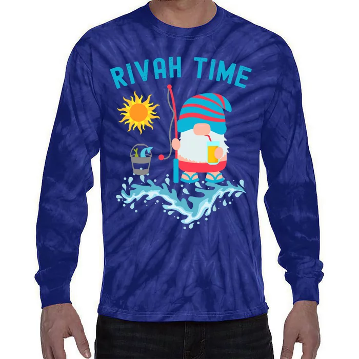 Rivah Time Gnome Fishing Tie-Dye Long Sleeve Shirt