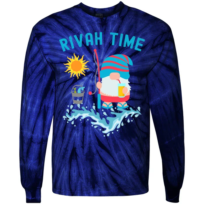 Rivah Time Gnome Fishing Tie-Dye Long Sleeve Shirt