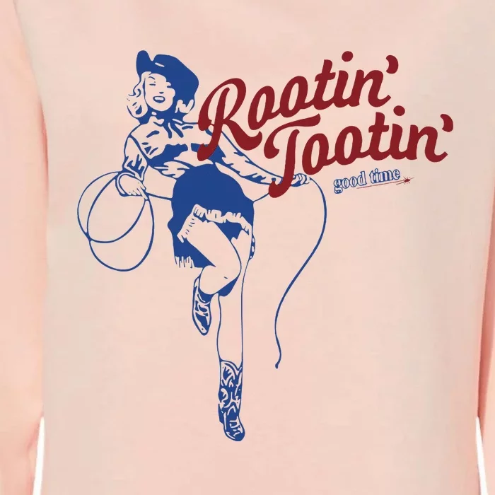 Rootin Tootin Good Time Cowgirl Funny Saying Womens California Wash Sweatshirt