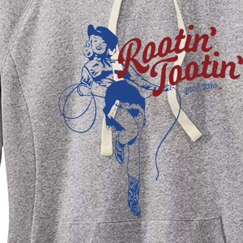 Rootin Tootin Good Time Cowgirl Funny Saying Women's Fleece Hoodie