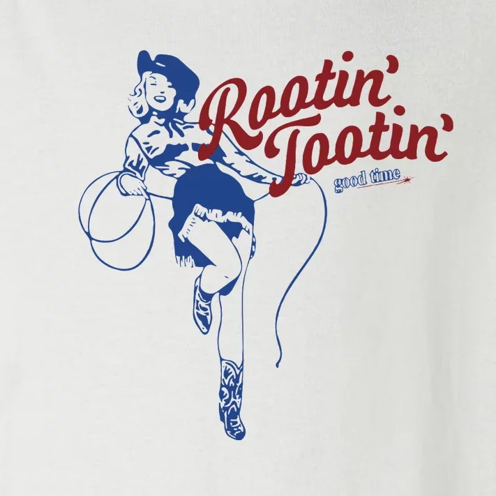 Rootin Tootin Good Time Cowgirl Funny Saying Toddler Long Sleeve Shirt