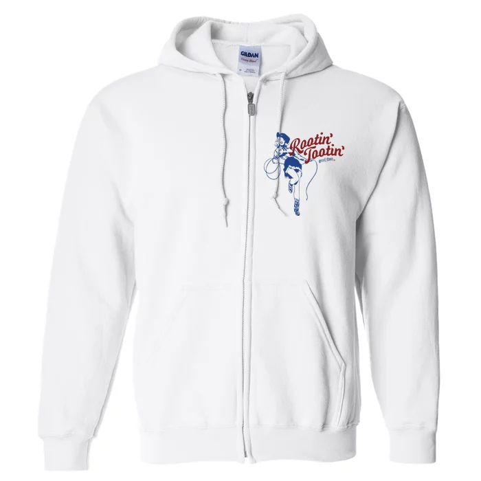 Rootin Tootin Good Time Cowgirl Funny Saying Full Zip Hoodie