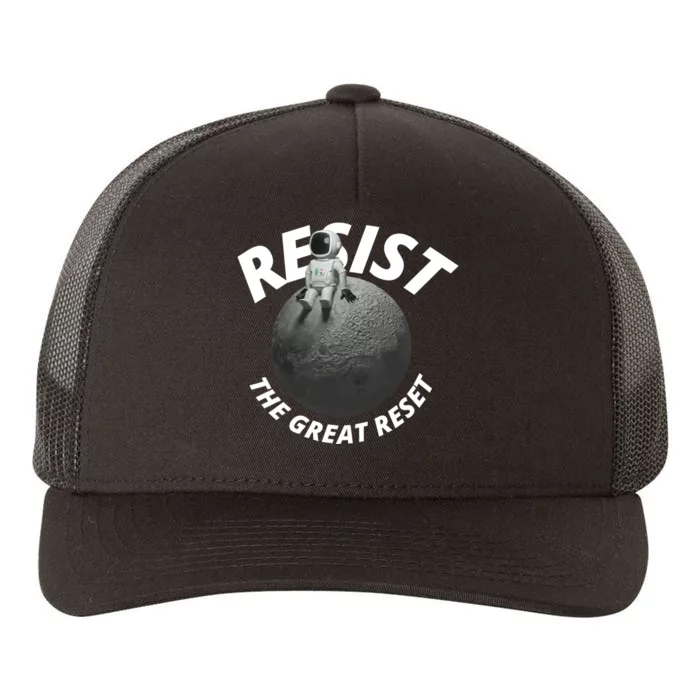 Resist The Great Reset NWO Conservative Yupoong Adult 5-Panel Trucker Hat