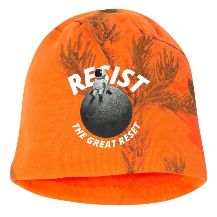 Resist The Great Reset NWO Conservative Kati - Camo Knit Beanie