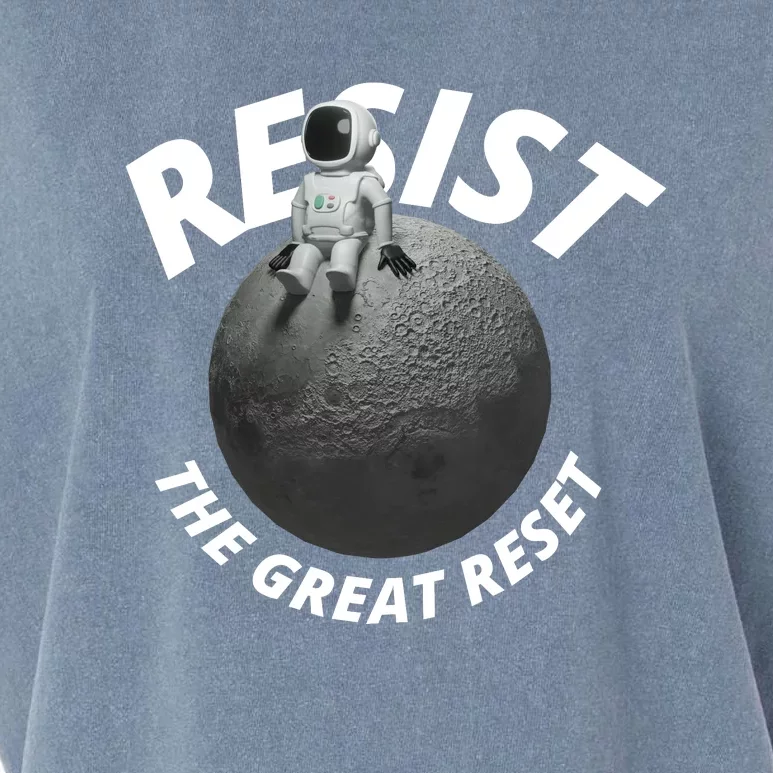 Resist The Great Reset NWO Conservative Garment-Dyed Women's Muscle Tee