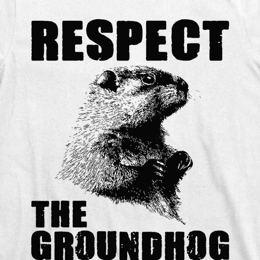 Respect The Groundhog Woodchuck Groundhog Day T-Shirt