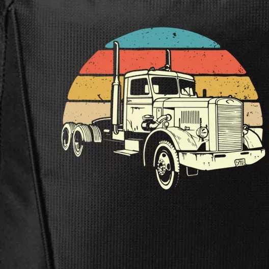 Retro Trucker Gift Big Rig Hauler Truck Driver Trucking Cool Gift City Backpack