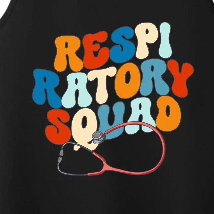 Respiratory Therapist Graphic Respiratory Squad Gift Performance Tank