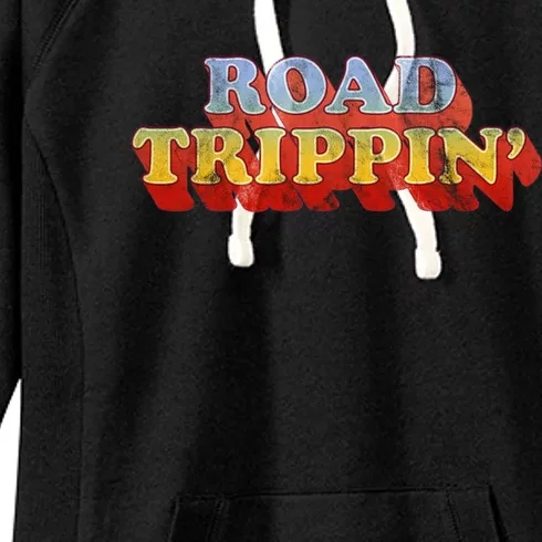 Road Trippin Great Gift Retro 70s Style Road Trip Gift Women's Fleece Hoodie