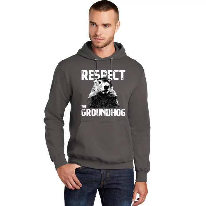 Respect The Groundhog Funny Woodchuck Hoodie