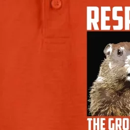 Respect The Groundhog Woodchuck Photo Groundhog Day Dry Zone Grid Performance Polo