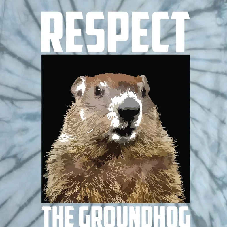 Respect The Groundhog Woodchuck Photo Groundhog Day Tie-Dye T-Shirt