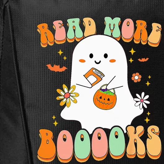 Retro Teacher Halloween Ghost Read More Books Teacher City Backpack