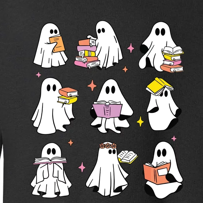 Retro Teacher Halloween Ghost Read More Books Teacher Toddler Sweatshirt