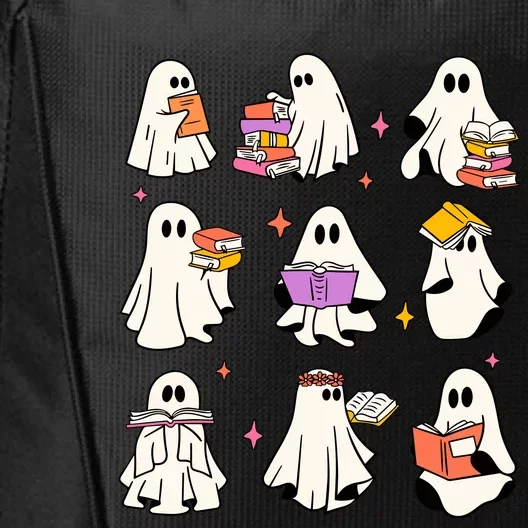 Retro Teacher Halloween Ghost Read More Books Teacher City Backpack