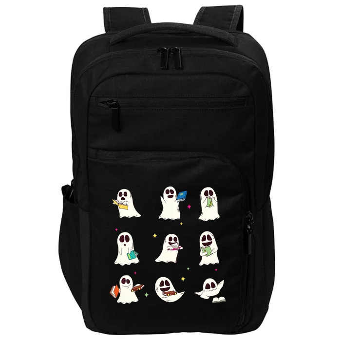 Retro Teacher Halloween Ghost Read More Books Teacher Impact Tech Backpack