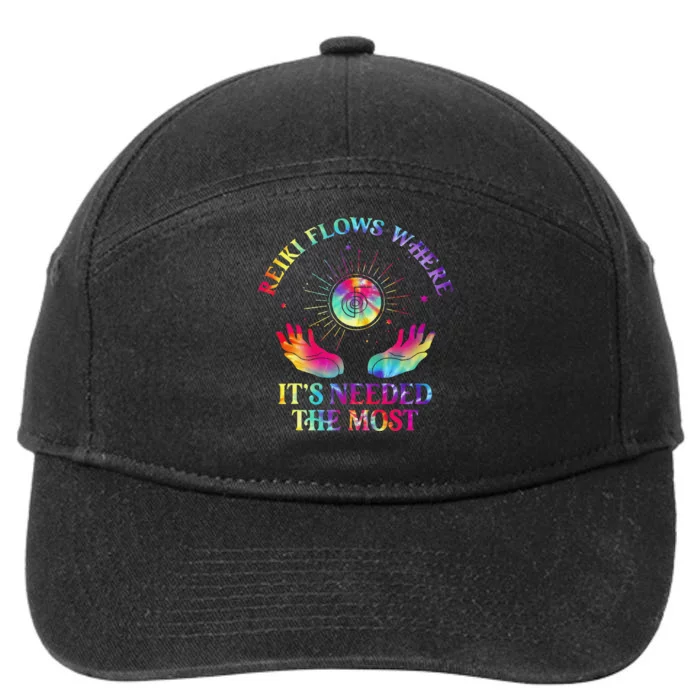 Reiki Therapist Healing Master Yoga Spiritual Reiki Flows 7-Panel Snapback Hat