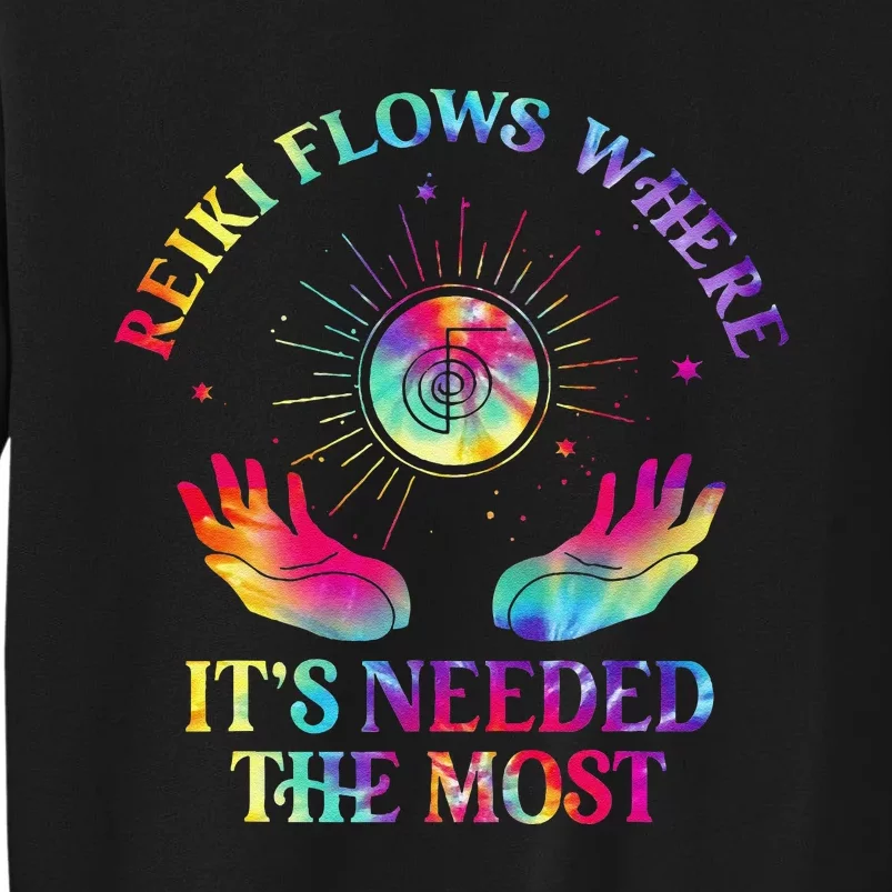 Reiki Therapist Healing Master Yoga Spiritual Reiki Flows Tall Sweatshirt